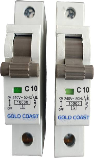 Gold Coast 10A SP MCB 2PCS 2 MCB