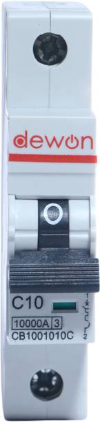 Dewon Electric 10A C Type SP MCB 10kA 10A MCB