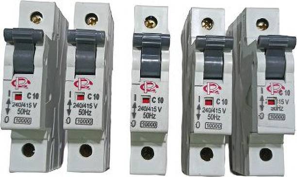 rc electric india 10A full tripping MCB (pack of 5) 10A FULL TRIP MCB MCB