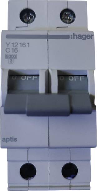 Hager Double Pole MCB 16A Y12161 MCB