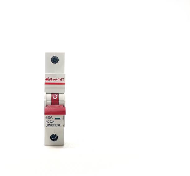 Dewon Electric 63A Single Pole Isolator |Heavy-Duty Polycarbonate Body | Safe Circuit Isolation 63A MCB