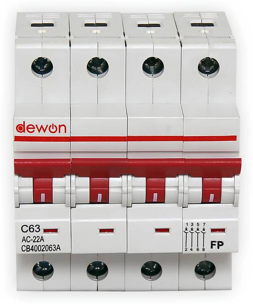 Dewon Electric ISOLATOR 63A FOUR POLE (FP) 63A FOUR POLE MCB