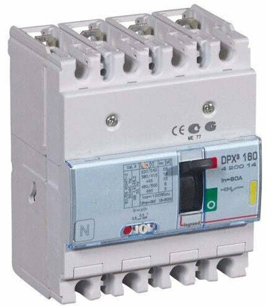 Legrand 420014- 80A 4P DPX160 ICU 16kA THERMAL MAGNETIC MCCB 420014 MCB
