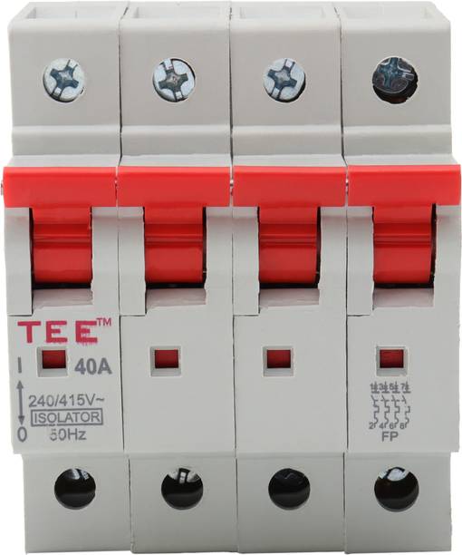 The Elite Electrotek MCB Four Pole Isolator 20-Amp Heavy Duty Switch for Safe Circuit Isolation Suitable for Homes, Industrial & Commercial Use Low Voltage Electrical Device MCB