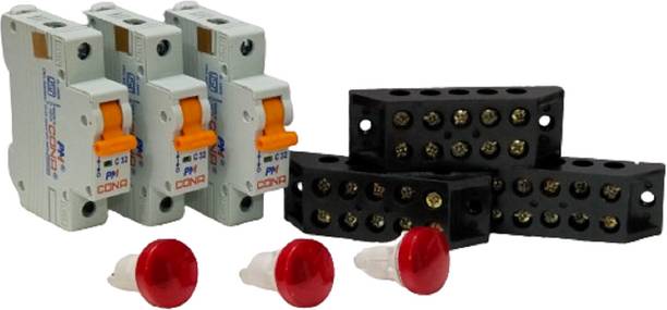 Ambika Sales Agencies CONA 32 AMP MCB And connection plate Set of 3 MCB