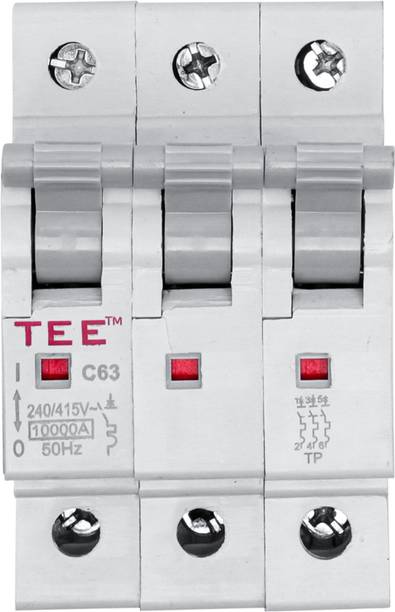 The Elite Electrotek Triple Pole Circuit Breaker,240V AC,Overload Protection, Home and Industrial MCB TRIPLE POLE 40 AMP MCB