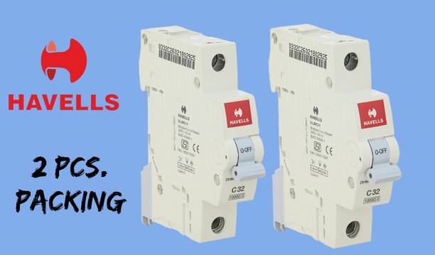 HAVELLS C 32A MCB SP Curve (White) 2 PCS. Packing ! Warranty 3 Year C 32A MCB SP Curve (White) 2 PCS. Packing ! Warranty 3 Year MCB