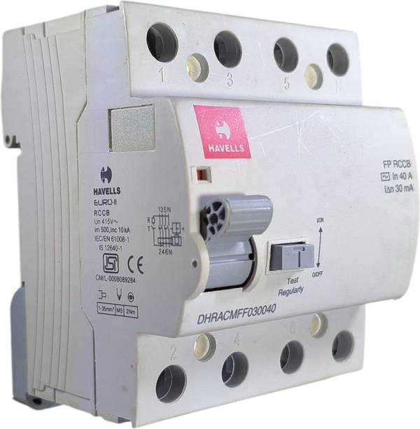 HAVELLS FP 40A 30mA EURO II DHRACMFF030040 MCB