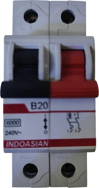 Indoasian DOUBLE POLE MCB 20A 810012 MCB