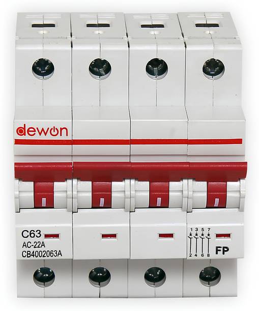 Dewon Electric ISOLATOR 63A FOUR POLE (FP) 63A FOUR POLE MCB