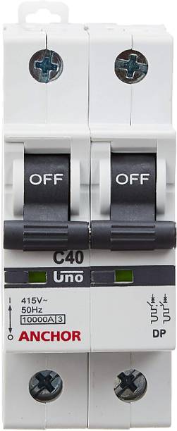 ANCHOR 98023 UNO 40A DP C Curve 10kA MCB