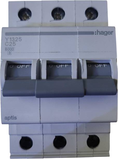 Hager Three Pole MCB 25A Y1325 MCB