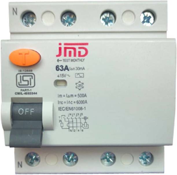 jmD Gold Rccb Four Pole 63 AMP/30MA 240 V Residual Current Circuit Breaker ISI Mark MCB RCCB63FP30MA1 MCB