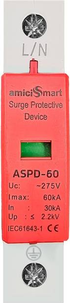 amiciSmart AC Surge Protector, 275V 30KA~60KA SPD Lightning Protection Device MCB