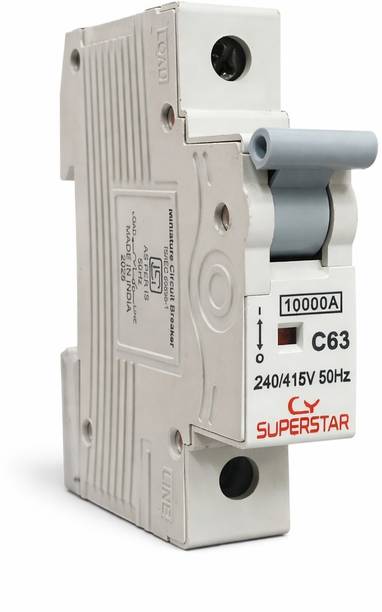 Rgtas CY SUPERSTAR MCB C63 (63A, SP)(Pack of 1) MCB-C63-10KA-SS MCB
