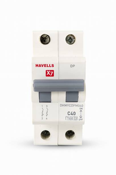 HAVELLS Double Pole Isolator Switch Disconnector 3Year Warranty X7 DP C40 40A MCB