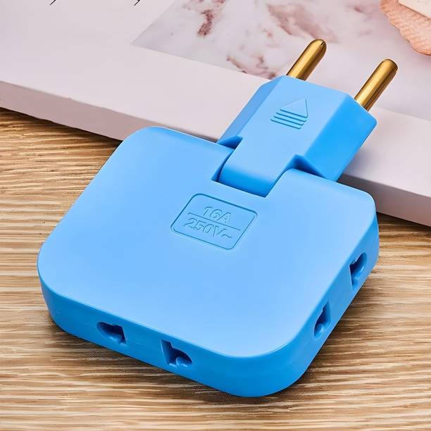 cavira 3-Pin Multi Plug Adapter Plug for Home Office & Travel Three Pin Plug