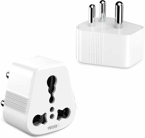 VIMAL WIRING DEVICES X89 Three Plug Pin, Adapter, Pin plug, Multiplug Three Pin Plug