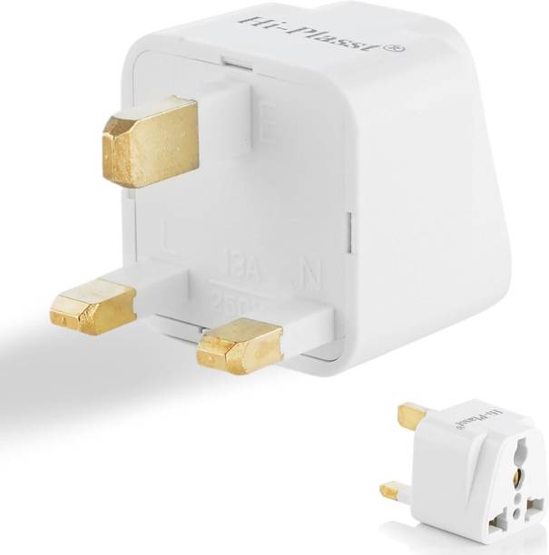 HI-PLASST UK Plug Adapter Converter Socket Perfect for Laptop, Camera UK Plug Adapter-1pc Three Pin Plug
