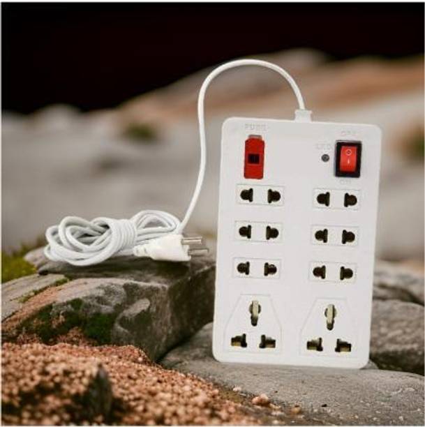 LifoDora 8 x1 SPIKE GUARD 8 Socket Extension Boards (Wh...