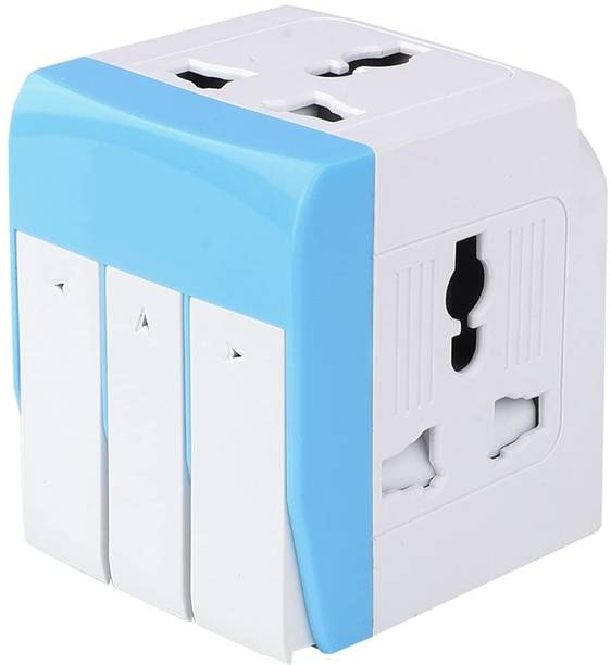 Jihaan 3 Way Pin Multi Plug Socket Universal Travel Ada...