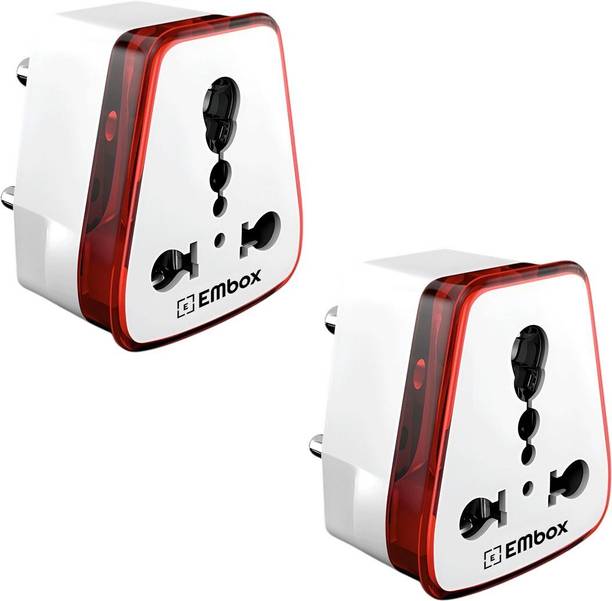 EMBox 6 to 16 amp Converter Plug Useful for 16a Extension Board, A/C,Refrigrator 16 A Three Pin Socket