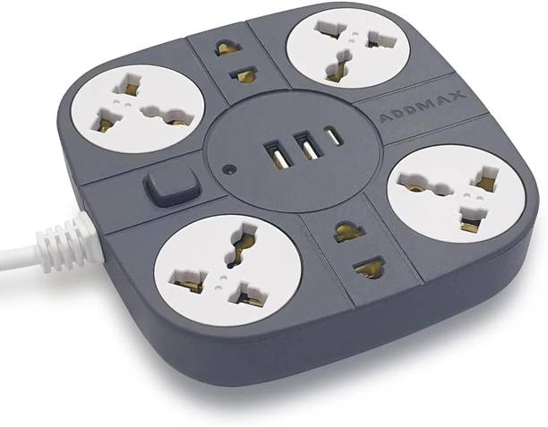Addmax Extension board with 6 socket Outlet 2 USB Port ...