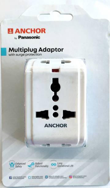 Anchor By Panasonic MultiPlug Adaptor surge Proctection 6 A Three Pin Socket