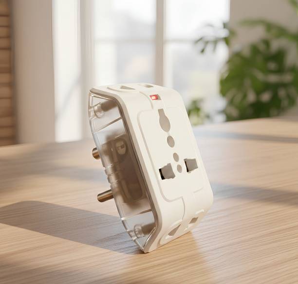 VBR's Group Worldwide 3Pin Multiplug Easy to Carry Small Travel Adapter with 1 Year Warranty 6 A Three Pin Socket