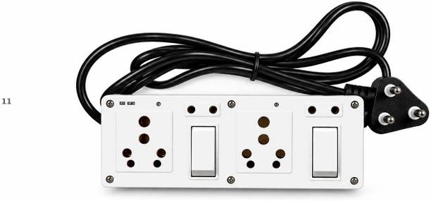 GROOVS Compact Electrical Power Board with 2 Sockets 6 A Three Pin Socket