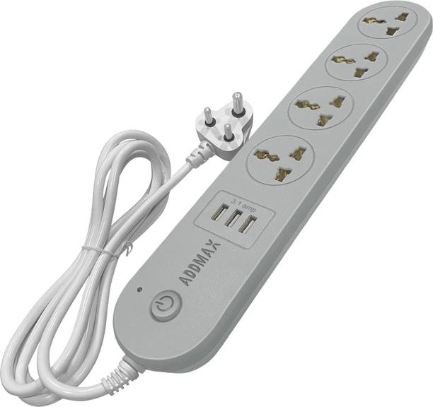 Addmax Extension Board-10A 4 Socket,3 USB Port Multi ...