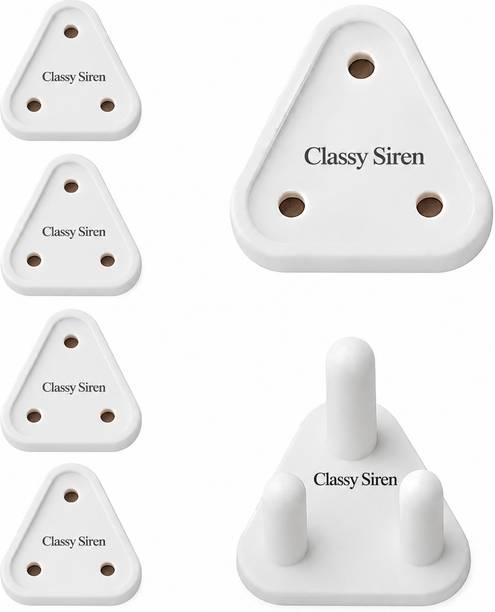 CLASSY SIREN Baby Safety Socket Cover Pack of 6 Child Safety Electrical Socket Protector | 15 A Three Pin Socket
