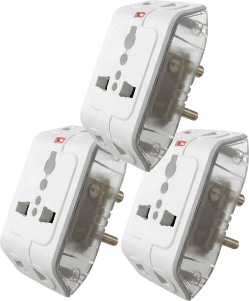 BEBLOOM Worldwide Travel Adapter 3Pin Plug for Laptop & Phone 1 Year Warranty All-in-One 6 A Three Pin Socket