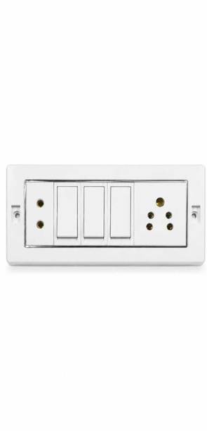 Rgtas Modular 3 switch+6A Socket 16 A Five Pin Socket