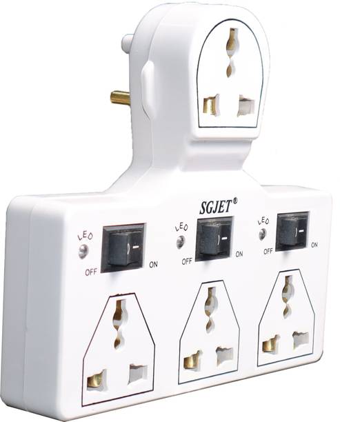 SGJET 4 UNIVERSAL SOCKET 3 SWITCH MULTI PLUG EXTENSION BOARD 4  Socket Extension Boards