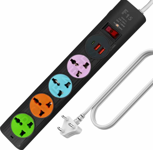 Daily Needs Shop Multiple Switch Extension Board 4 Universel 2 USB 1 Type C Mobile Charging Ports 10 A Three Pin Socket