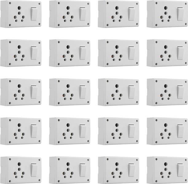 JELECTRICALS COMBINED HEAVY DUTY POWER BOX WITH SWITCH SOCKET 16 A Five Pin Socket