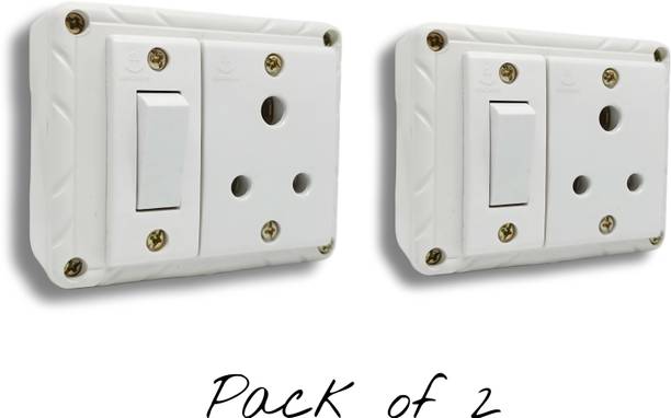 ANCHOR 2aw Charging board 1 socket , 1 switch wired (pack of 2) 6 A Three Pin Socket