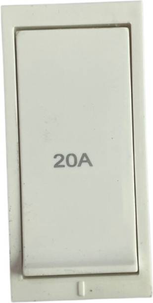 Dewon Electric Dewon Electric 20A 1 Way Modular Switch | Heavy Duty White Electric Switch | 20 A One Way Electrical Switch
