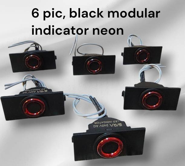 SARA black modular indicator (6 pic) 6 A One Way Electrical Switch