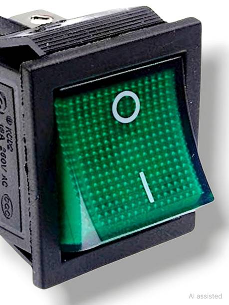 AVISRI Heavy-Duty 4-Pin DPST ON-OFF 16A 250V AC Green Rocker Switch with LED Light 16 A One Way Electrical Switch