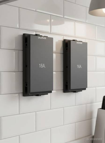 Sauran Black Switch 16 A One Way Electrical Switch