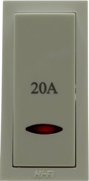 Hifi 20A 1 Way Switch with Indicator Modular Electrical Switch Pack of 3 15 A One Way Electrical Switch