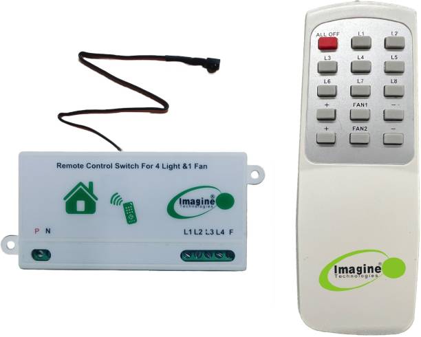 Imagine Technologies Remote Control Switch for 4 Light 1 Fan Regulator(Humming less Fan Speed ) 5 A One Way Electrical Switch