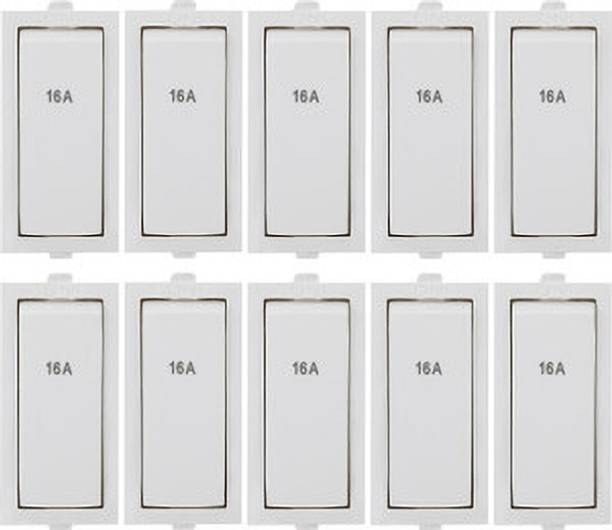 CANDLE Modular (Pack of 10)FLAT 15amp. Switch 20 A One Way Electrical Switch