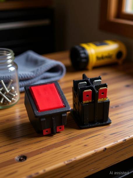 teknic Moter ON/OFF Rocker Switch [20A] 20 A One Way Electrical Switch