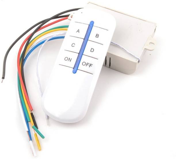 TRP Traders 4 Way ABCD On/Off Wireless Remote Control Switch For Fans And Light 3 A Four Way Electrical Switch