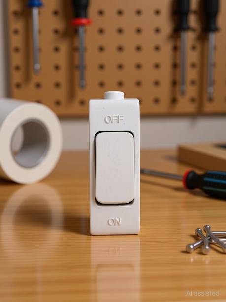 VUVAIL Rocket PC Electrical Bed On/Off Button White Pack of 10 Pcs 6 A One Way Electrical Switch