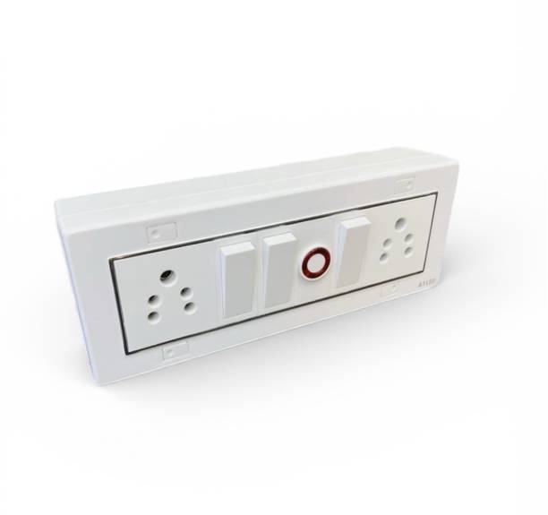 A1 LED Silver Line 8 Module Board 15 A One Way Electrical Switch