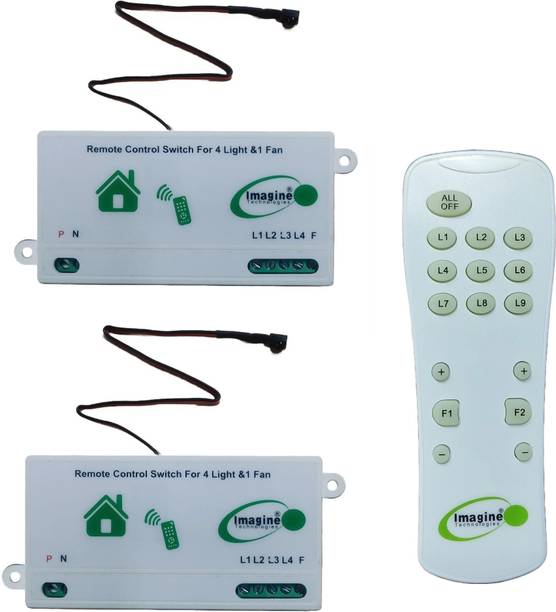 Imagine Technologies Remote Control Switch for 8 Light 2 Fan Regulator(Humming less Fan Speed ) 10 A One Way Electrical Switch